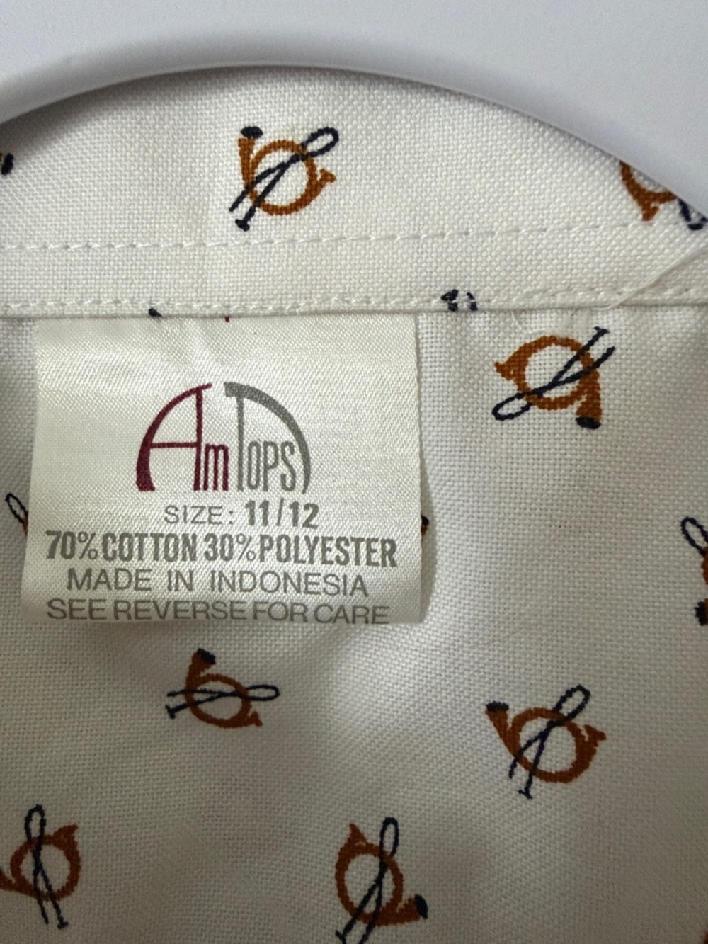 Women’s French horn White Button-Up Shirt - Picture 3 of 5